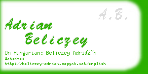 adrian beliczey business card
